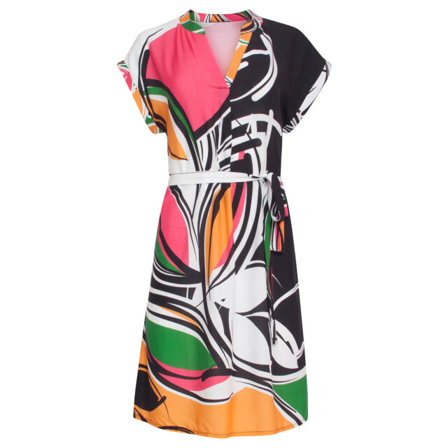 Smashed Lemon 24151 zomerjurk met abstracte bloemenprint | 24151-999-998 large