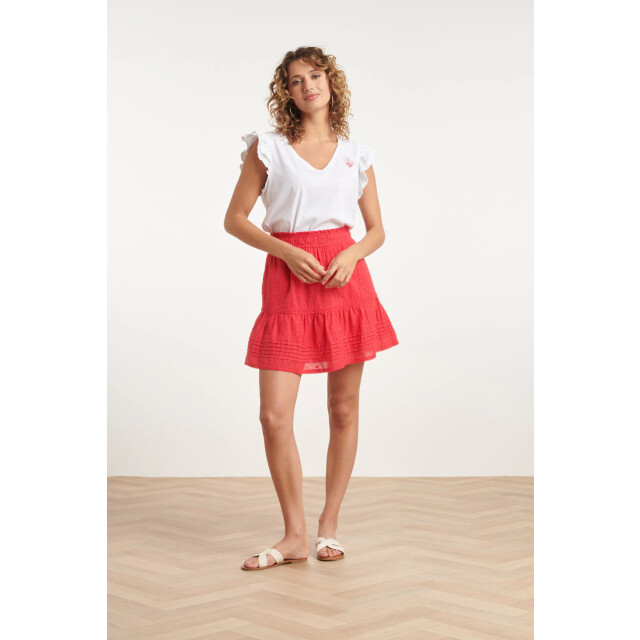 Smashed Lemon 24133 katoenen dobby rok met decoratieve tapes | 8720331245742 large