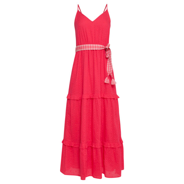 Smashed Lemon 24132 katoenen dobby maxi jurk met spaghettibandjes | 24132-450-S large Smashed Lemon 24132 katoenen dobby maxi jurk met spaghettibandjes | 24132-450-S large