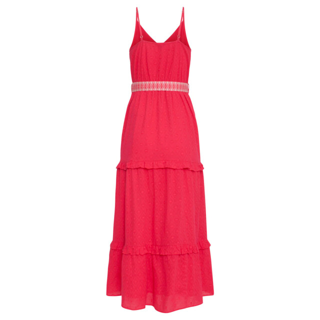 Smashed Lemon 24132 katoenen dobby maxi jurk met spaghettibandjes | 24132-450-S large Smashed Lemon 24132 katoenen dobby maxi jurk met spaghettibandjes | 24132-450-S large