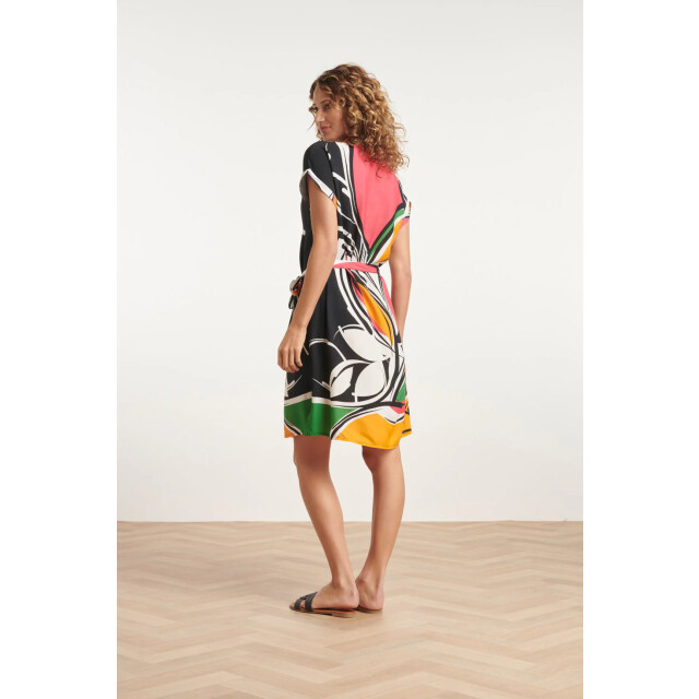 Smashed Lemon 24151 zomerjurk met abstracte bloemenprint | 24151-999-998 large