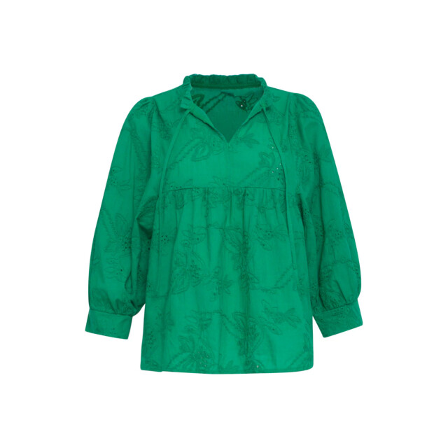 Smashed Lemon 24112 bloemen geborduurde top emerald | 8720331243366 large