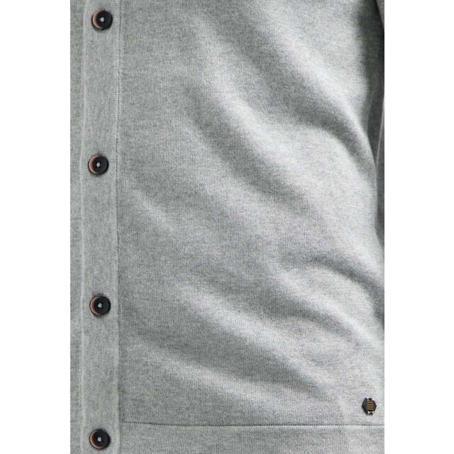 No Excess Pullover full button polo grey melange 29210726-102 large