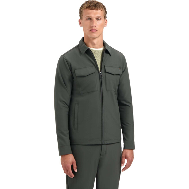 No Excess Overshirt full zipper stretch sedoc dark steel 29510804-124 large