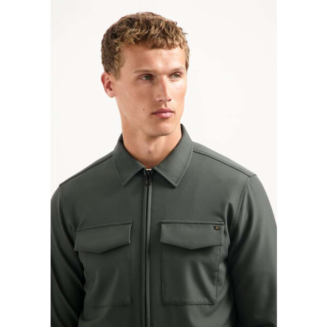 No Excess Overshirt full zipper stretch sedoc dark steel 29510804-124 large