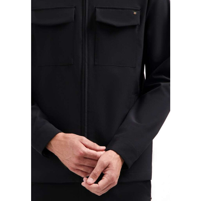 No Excess Overshirt full zipper stretch sedoc black 29510804-020 large