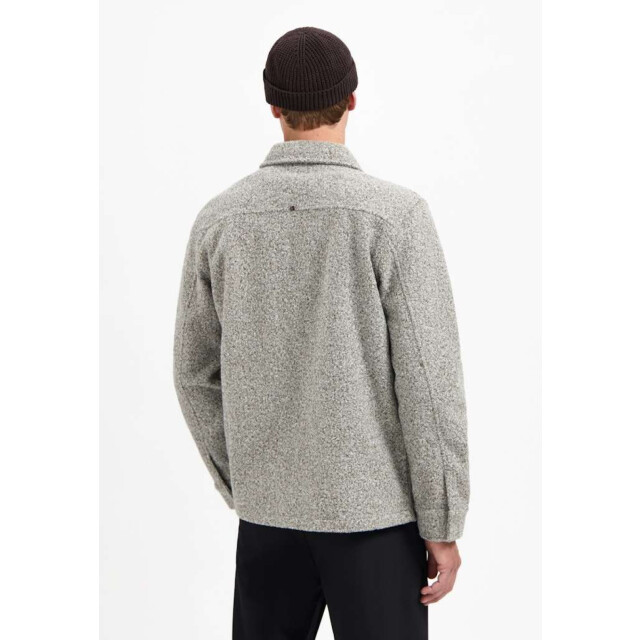 No Excess Overshirt zipper wool look grey melange 29510818SN-102 large