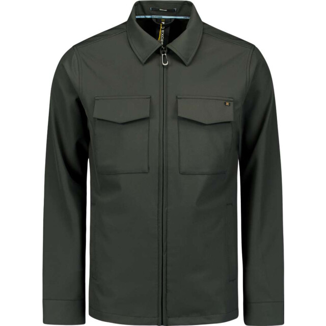 No Excess Overshirt full zipper stretch sedoc dark steel 29510804-124 large