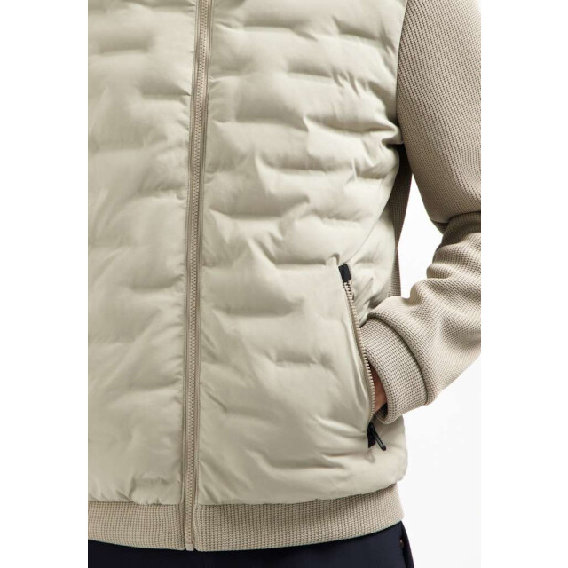 No Excess Jacket short fit sealed hooded knit stone 29630819SN-014 large