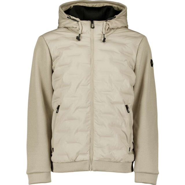 No Excess Jacket short fit sealed hooded knit stone 29630819SN-014 large