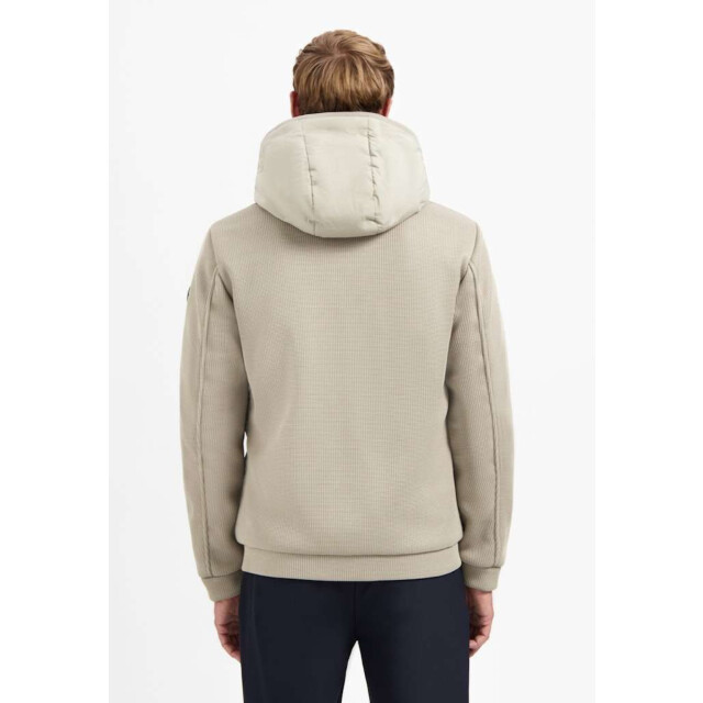 No Excess Jacket short fit sealed hooded knit stone 29630819SN-014 large