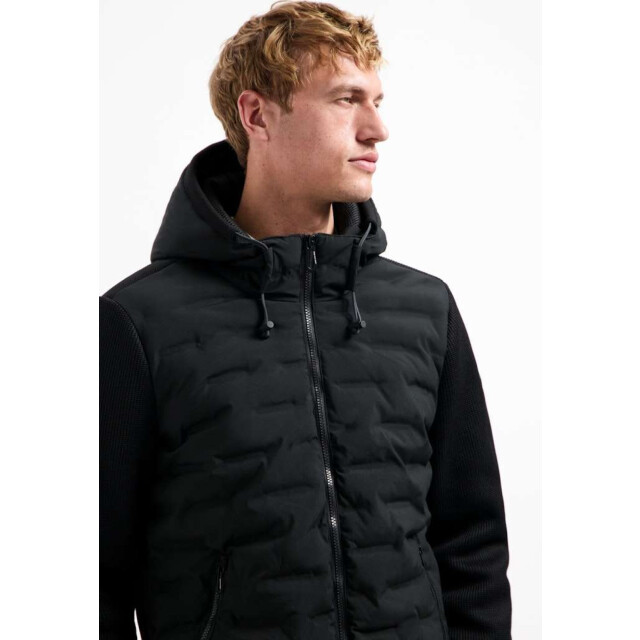 No Excess Jacket short fit sealed hooded knit black 29630819SN-020 large