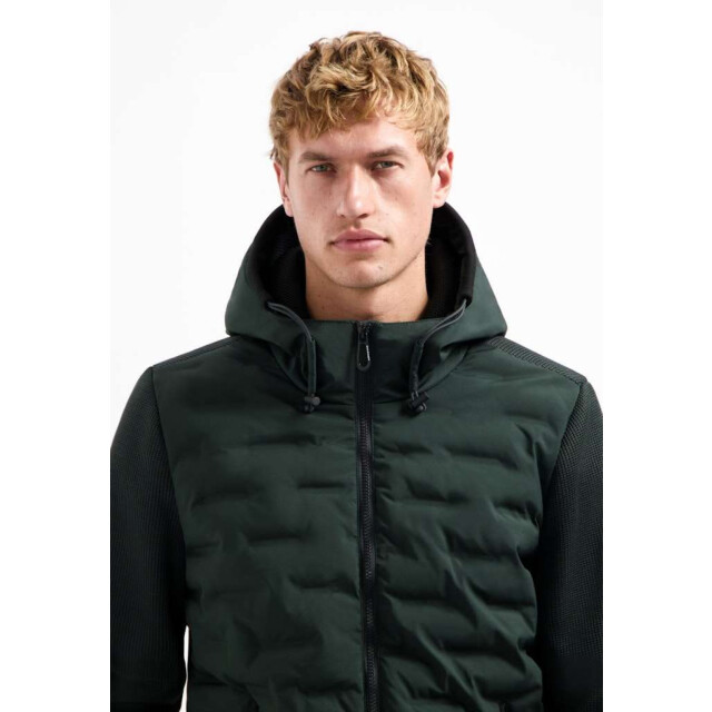 No Excess Jacket short fit sealed hooded knit dark steel 29630819SN-124 large