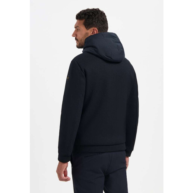 No Excess Jacket short fit sealed hooded knit night 29630819SN-078 large