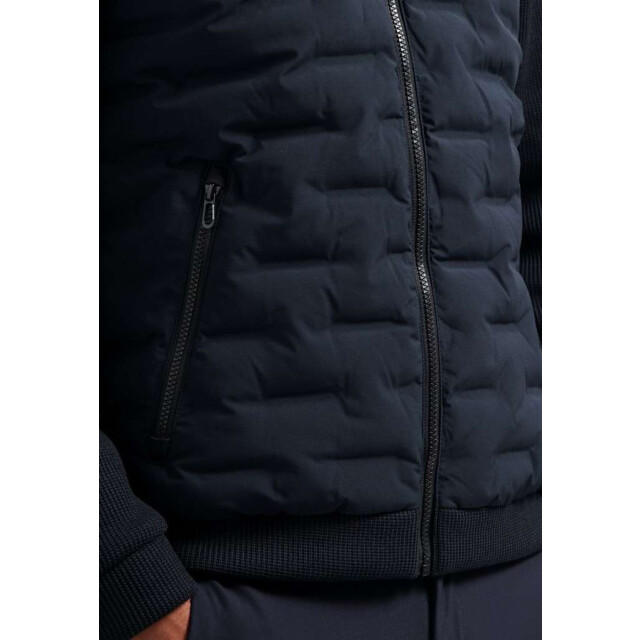 No Excess Jacket short fit sealed hooded knit night 29630819SN-078 large