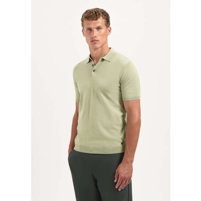 No Excess Pullover short sleeve polo solid light moss 29240754-197 large