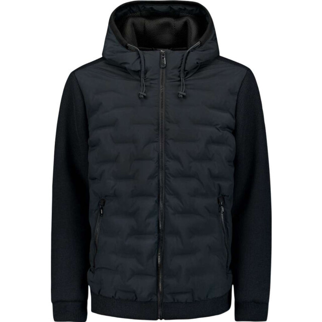 No Excess Jacket short fit sealed hooded knit night 29630819SN-078 large