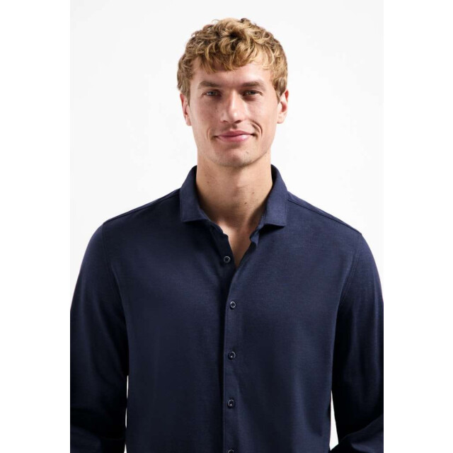 No Excess Shirt jersey melange stretch night N4180-078 large
