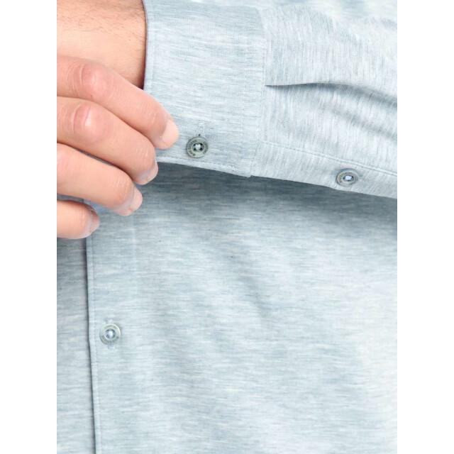 No Excess Shirt jersey melange stretch dusty blue N4180-138 large