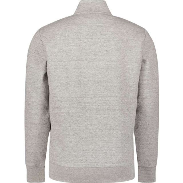 No Excess Sweater full zip stand up-collar re grey melange 29100815-102 large