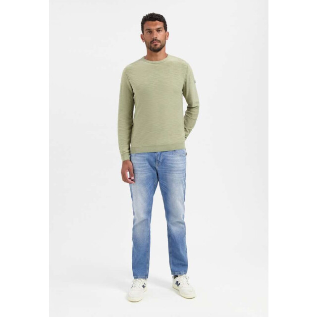 No Excess Pullover crewneck garment dyed + st light moss 29210702SN-197 large