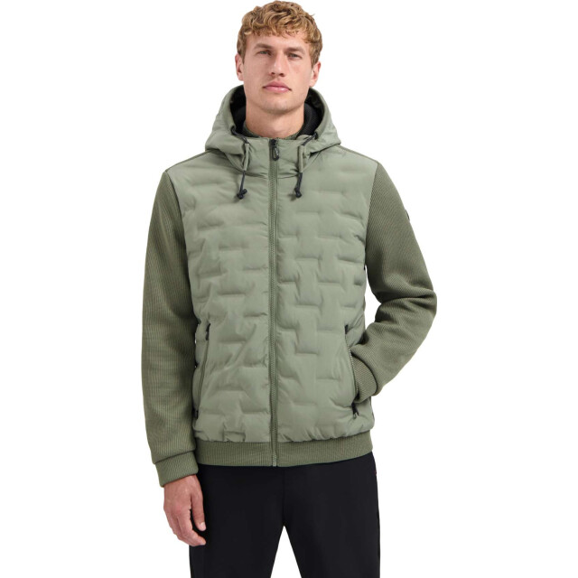 No Excess Jacket short fit sealed hooded knit steel 29630819SN-123 large