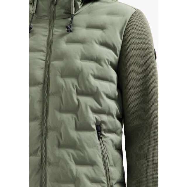 No Excess Jacket short fit sealed hooded knit steel 29630819SN-123 large