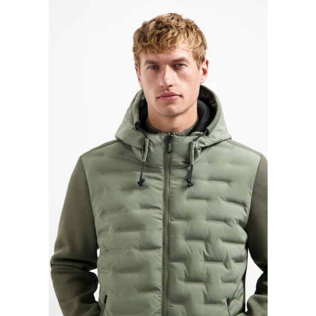 No Excess Jacket short fit sealed hooded knit steel 29630819SN-123 large