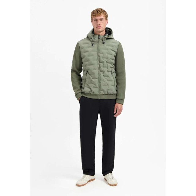 No Excess Jacket short fit sealed hooded knit steel 29630819SN-123 large