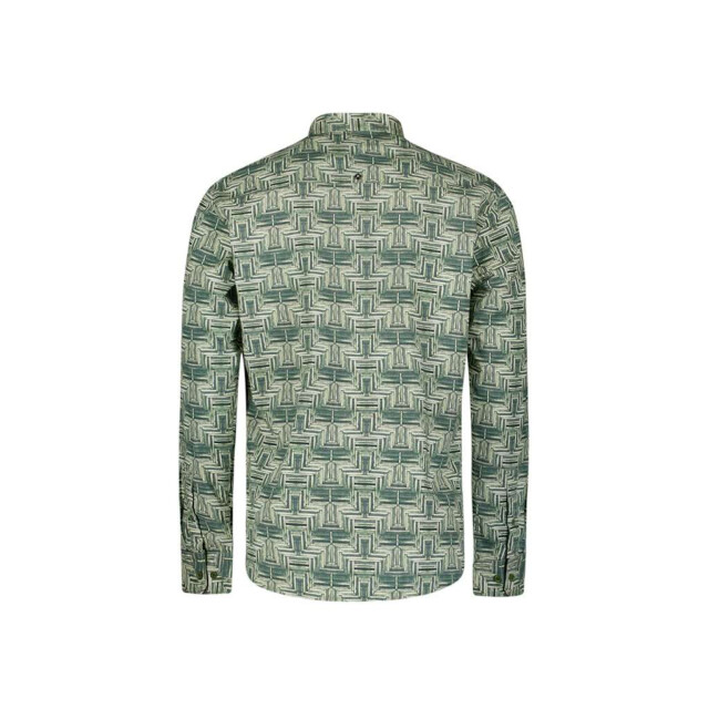 No Excess Shirt stretch allover printed dark green 29450701-052 large