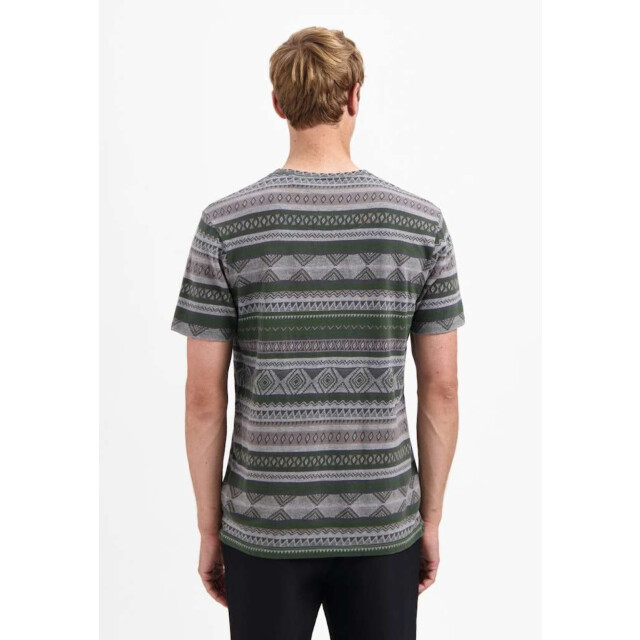 No Excess T-shirt crewneck allover jacquard grey melange 29350714-102 large