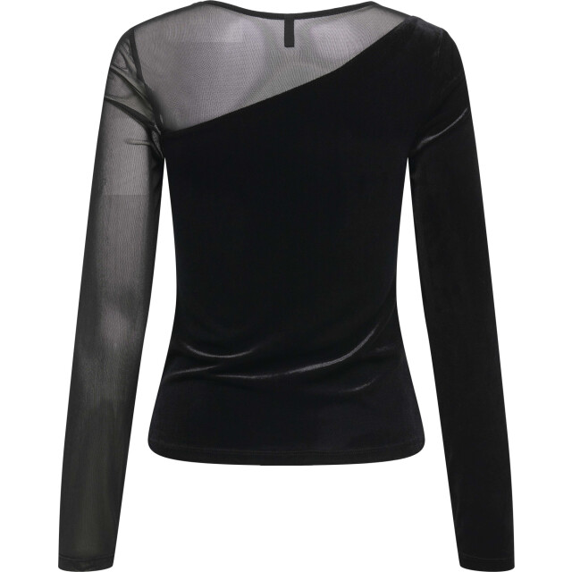 Only Onlsmooth l/s mesh mix top box jrs black/assymetri 15360668-177911001 large