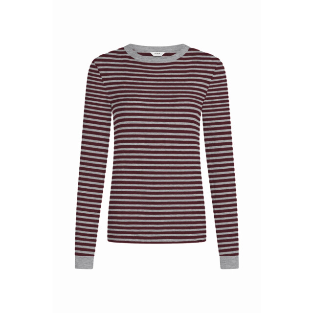 Penn & Ink W25f1745-stm 83m-351 penn&ink longsleeve grey mel. aubergine W25F1745-STM 83m-351 large