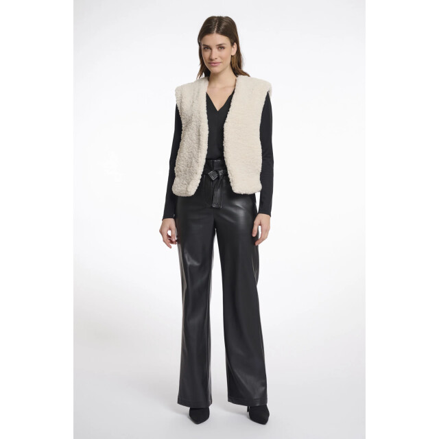 Rino & Pelle Frencie.7002512 rino en pelle cropped teddy waistcoat birch Frencie.7002512 Birch large