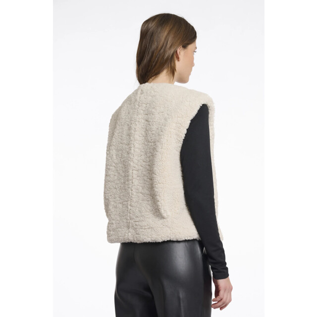 Rino & Pelle Frencie.7002512 rino en pelle cropped teddy waistcoat birch Frencie.7002512 Birch large