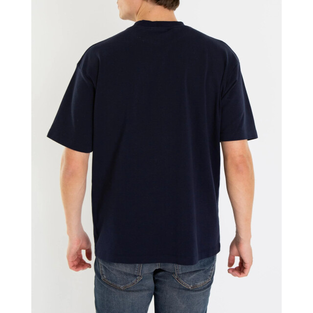 Drole De Monsieur Heren le grand hôtel t-shirt H-TS261-CO002-Navy large