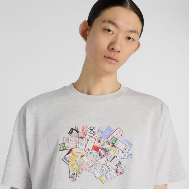 New Balance MT53905 T-Shirts Grijs MT53905 large