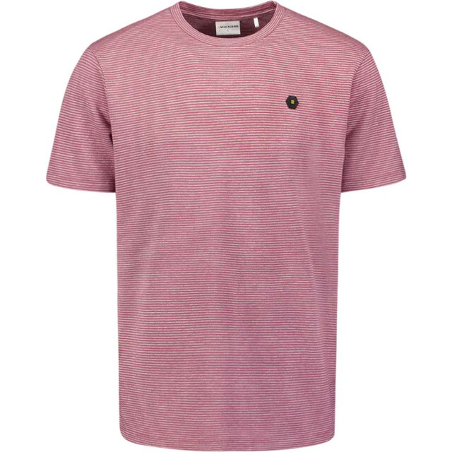 No Excess T-shirt crewneck melange jacquard s dark wine 29350708-164 large