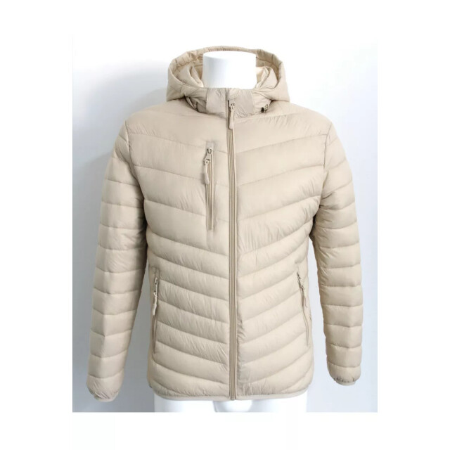 Frivilin Winterjas pufferjas voorzakken ecru L66N-EC large