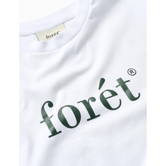 Foret amber t-shirt f4082 white dark green 05011.100.0295 large