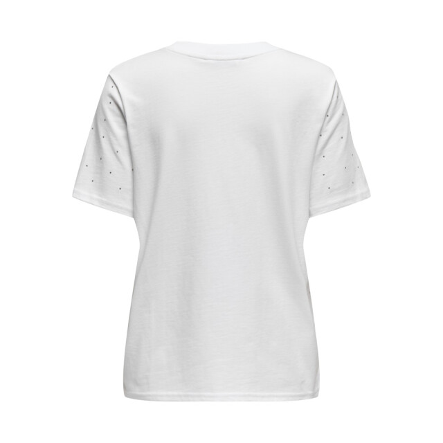 Only onlmonja s/s studs tee jrs 15340939 white 06011.100.0242 large
