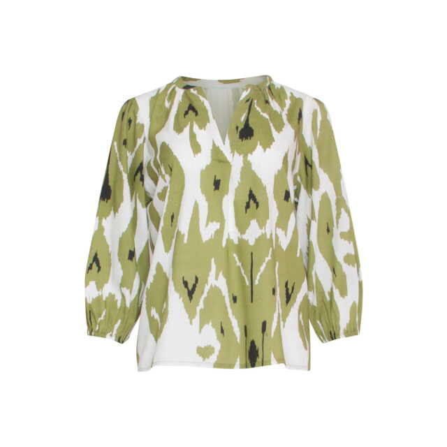 Smashed Lemon 24142 eenvoudige klassieke top met mos aztekenprint | 8720331246442 large