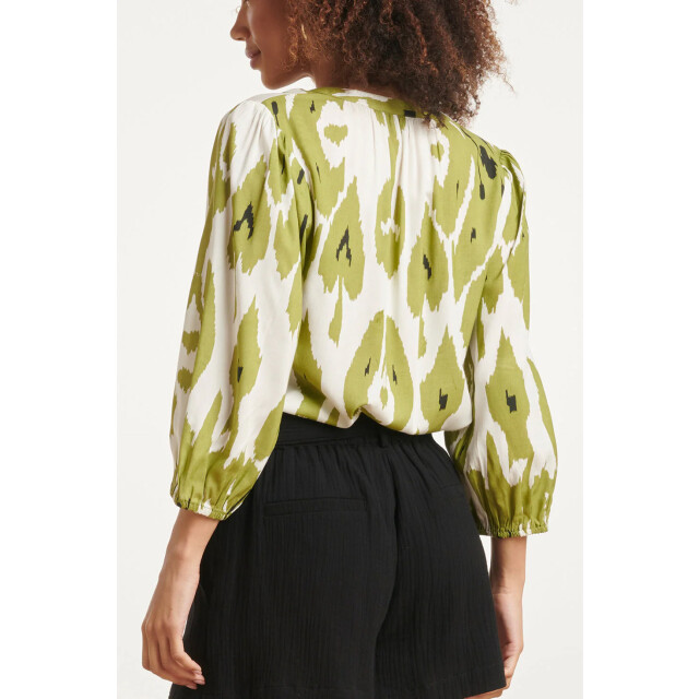 Smashed Lemon 24142 eenvoudige klassieke top met mos aztekenprint | 8720331246442 large