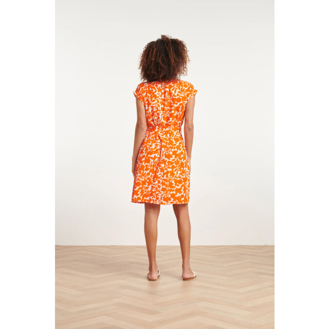 Smashed Lemon 24137 bladerprint jurk | 24137-010-250 large