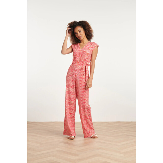 Smashed Lemon 24178 jumpsuitwikkelontwerp met bloemenprint | 24178-450-000 large