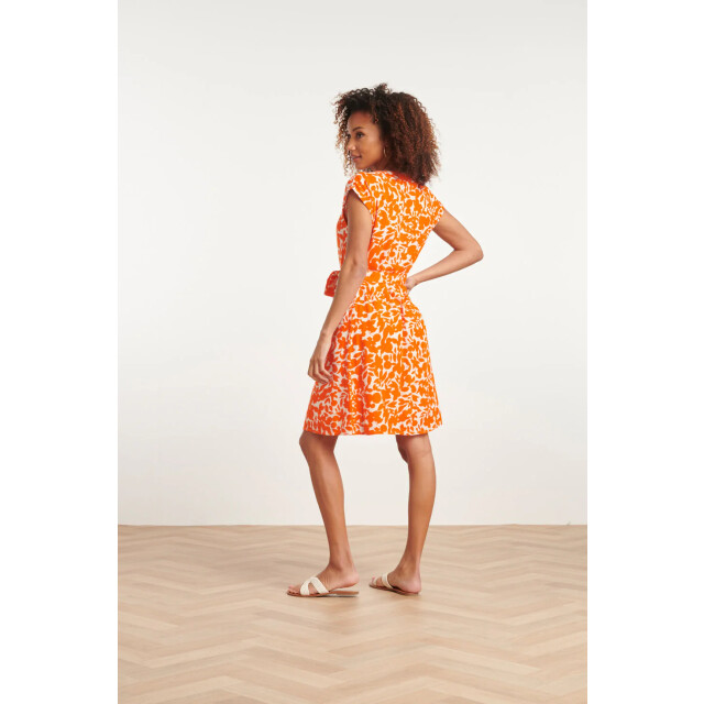 Smashed Lemon 24137 bladerprint jurk | 24137-010-250 large