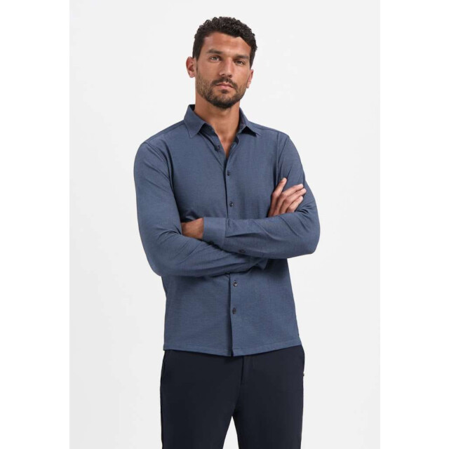 No Excess Shirt jersey washed blue 29410881-137 large