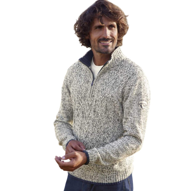 Atlas For Men Heren gevlekte trui UTAF1872_grey large