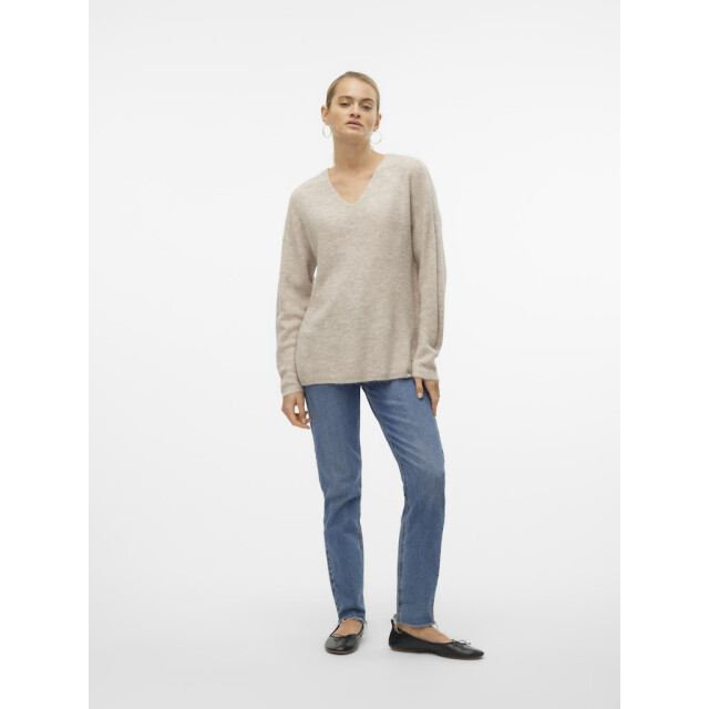 Vero Moda Vmcrewlefile ls v-neck blouse noos beige 4219.05.0004 large Vero Moda Vmcrewlefile ls v-neck blouse noos beige 4219.05.0004 large