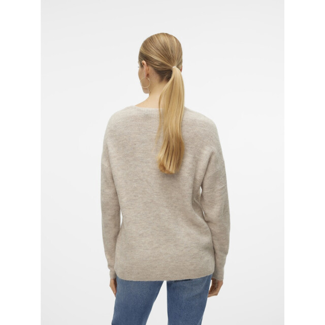 Vero Moda Vmcrewlefile ls v-neck blouse noos beige 4219.05.0004 large Vero Moda Vmcrewlefile ls v-neck blouse noos beige 4219.05.0004 large